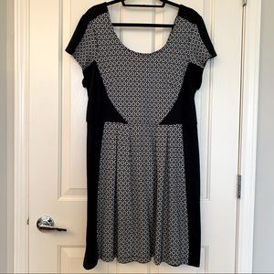 Paper Doll black and white knit dress